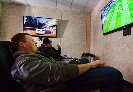 Rest and relaxation in the media room