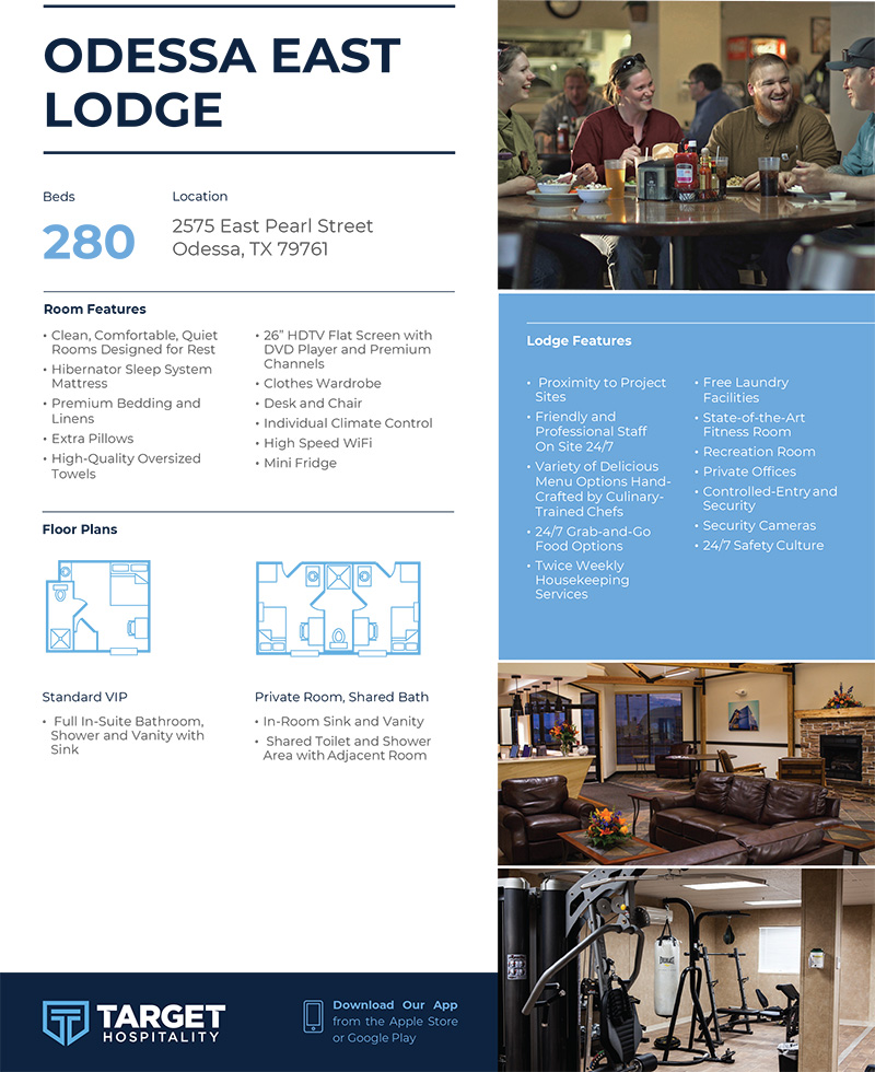 Download the Odessa East Lodge Brochure