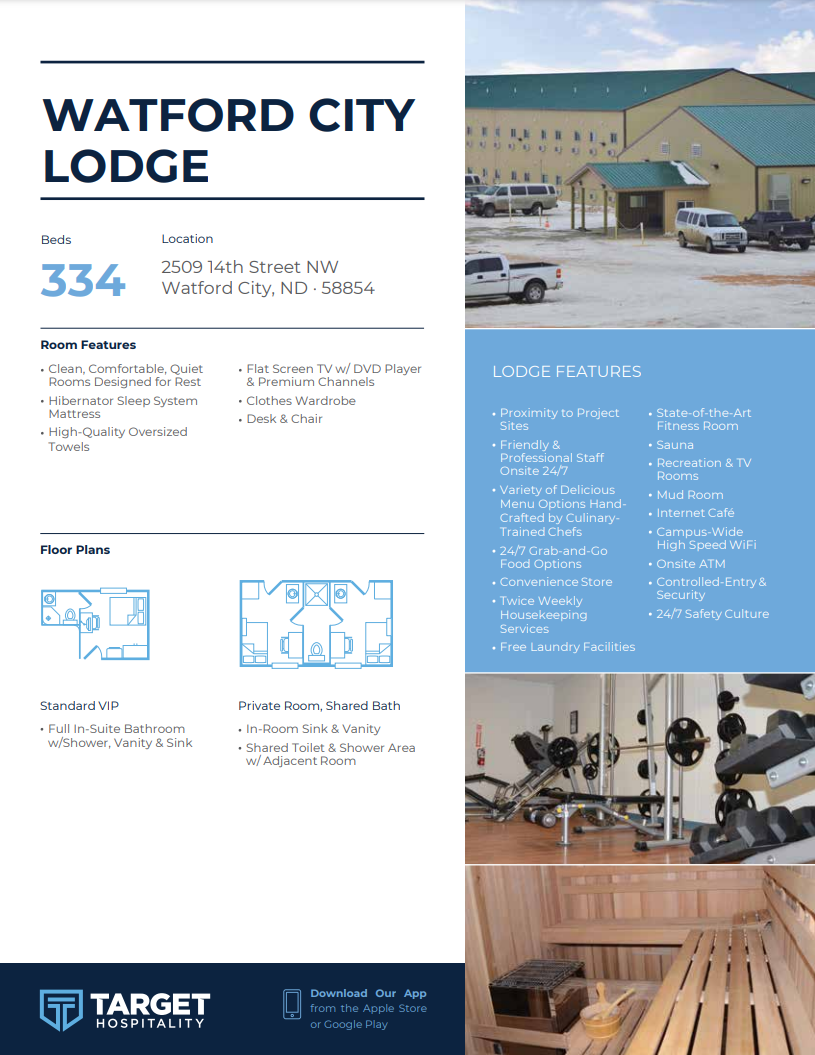 Download the Watford City Lodge Brochure