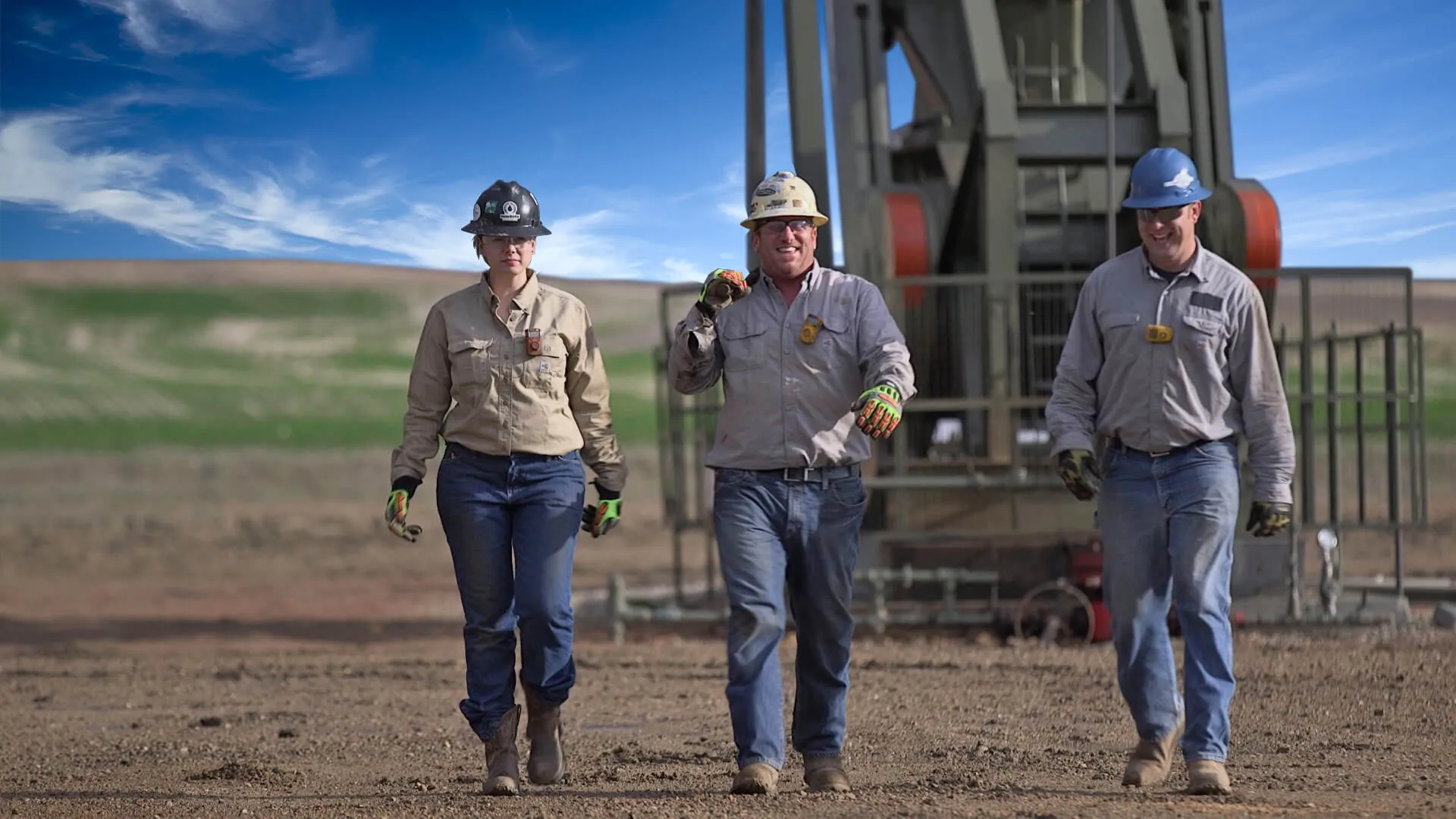 Recruitment and retention through quality of life showcased by happy workers.